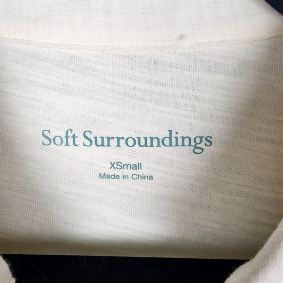 Soft Surroundings Ivory Eclectic Button Front Tank Top Asymmetrical Hem Size XS - Picture 3 of 6